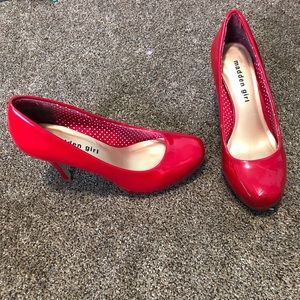 Red Madden Girl Heel